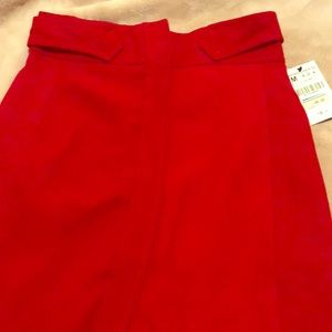 Red belted skirt